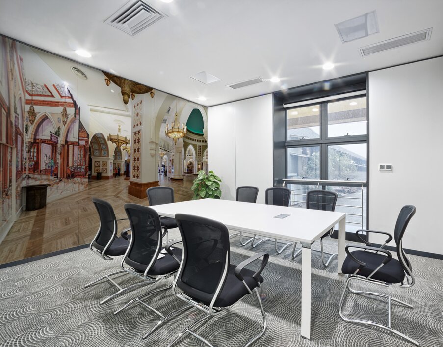 Ornate Middle Eastern interior with chandeliers in Dubai UAE Wall Printing