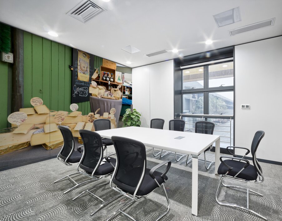 Cheese display at Viktualienmarkt in Munich Germany Wall Printing