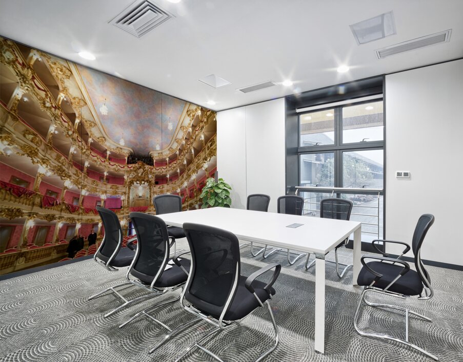 Inside cuvillies theatre at residenz palace in munich germany Wall Printing