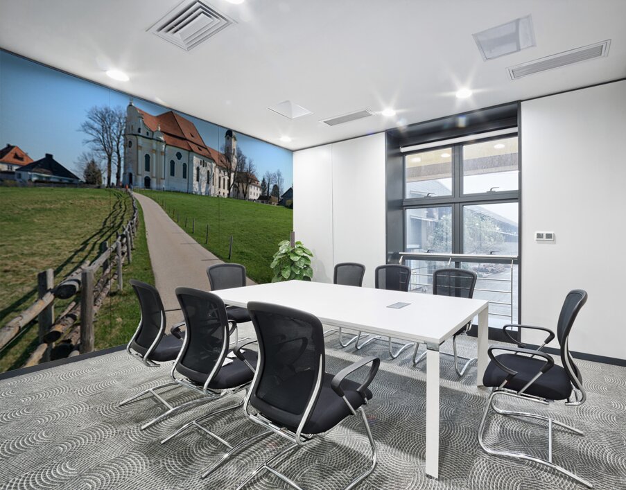 Visit wieskirche on the romantic road in bavaria germany Wall Printing