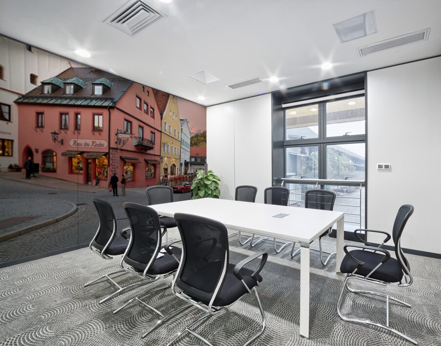 Streets of Fussen on the Romantic Road at dusk Wall Printing
