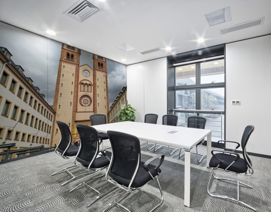 Visitors explore Wurzburger Dom Cathedral in Bavaria Germany Wall Printing