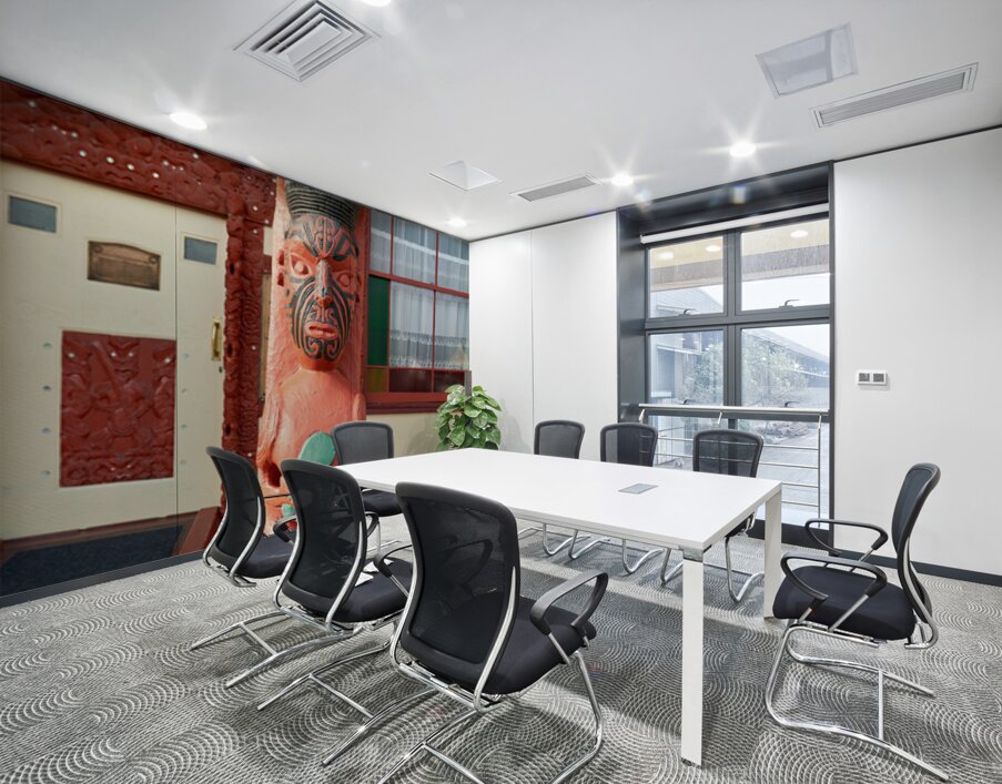 Maori carving at Whakarewarewa village in Rotorua New Zealand Wall Printing