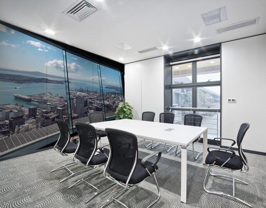 Aerial view of Auckland city and the financial district in New Z Wall Printing