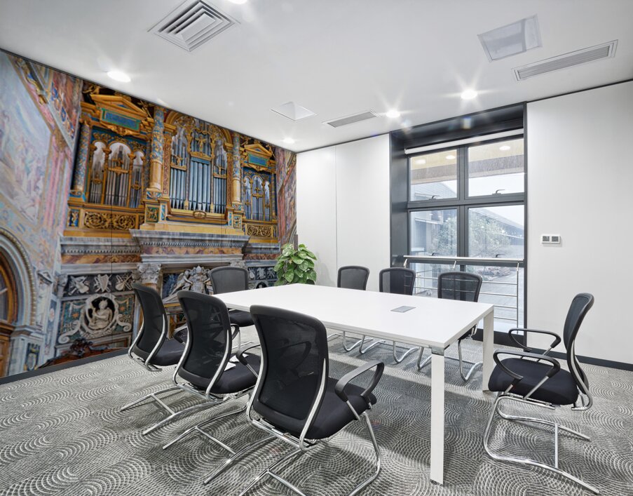 Daytime view of Romes cathedral interior with organ Wall Printing