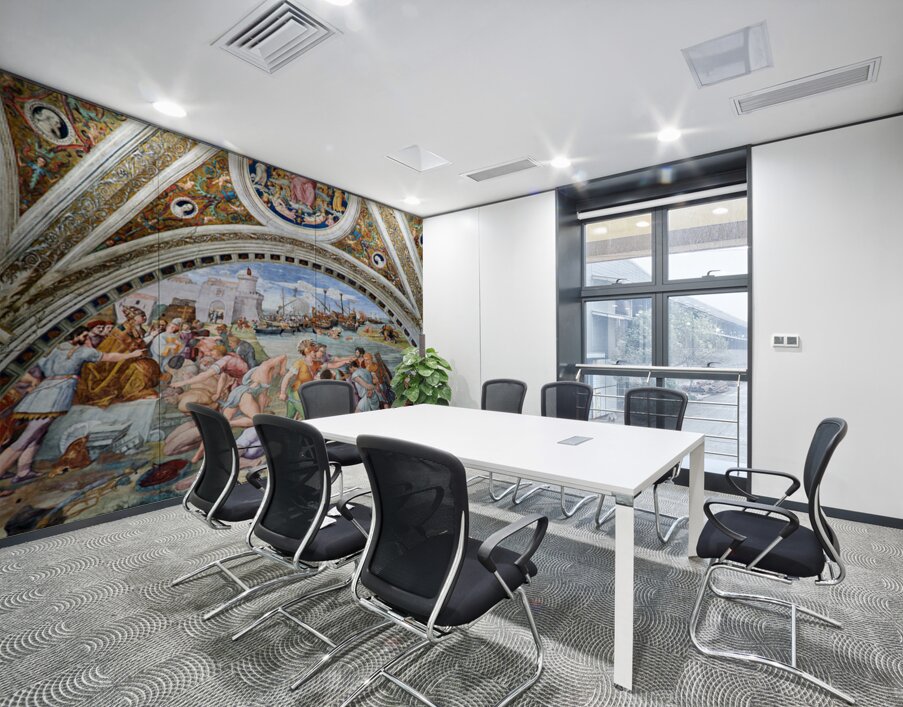 Frescoes in raphael rooms at vatican museums in rome italy Wall Printing