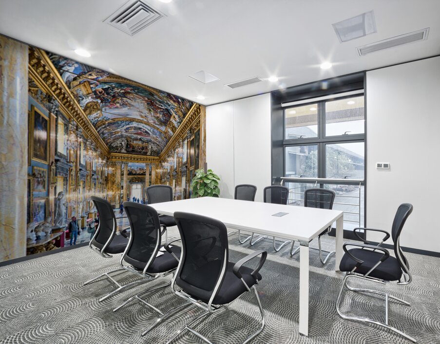 Visitors explore the Great Hall of Colonna Art Gallery in Rome Wall Printing