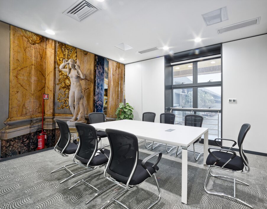 Marble statue inside the Great Hall of Colonna Art Gallery in Ro Wall Printing