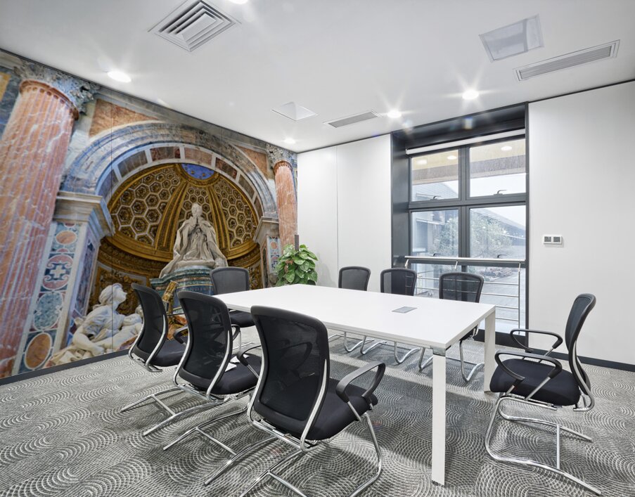 Visit St. Peters Square near Alexander VIIs tomb Wall Printing