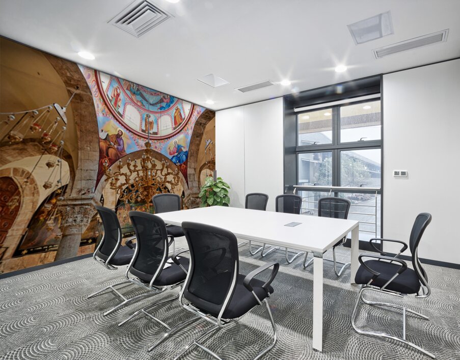 Church of the Holy Sepulchre inside view in Jerusalem Israel Wall Printing