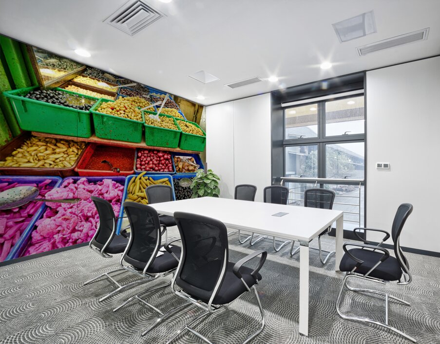 Pickles and olives for sale in market in old city of Jerusalem Wall Printing