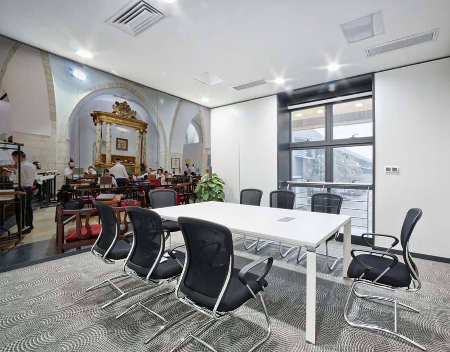 Four Sephardic synagogues in Jerusalem during prayer time Wall Printing