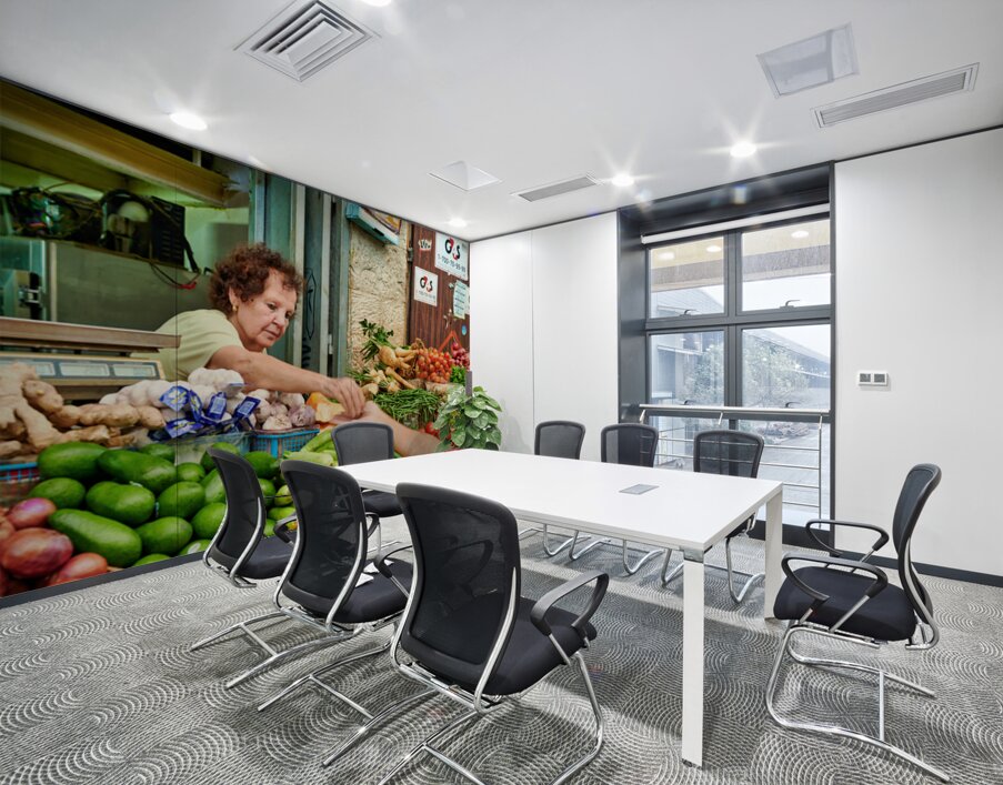 Local vendor sells fresh produce in Mahane Yehuda Market Wall Printing