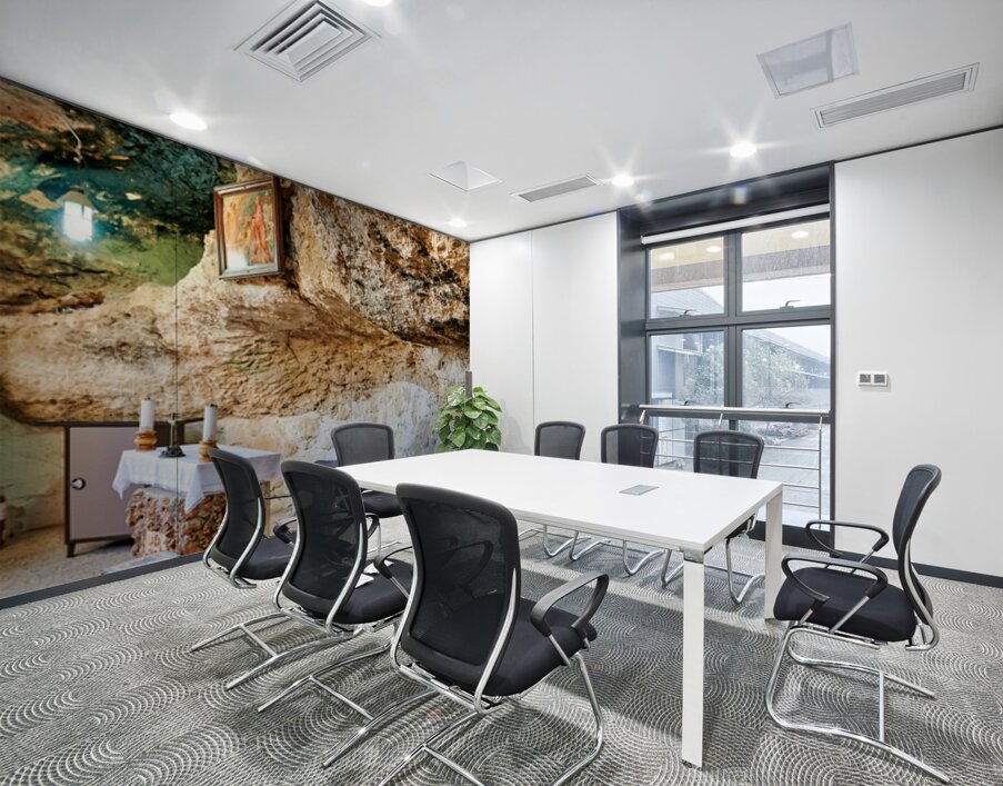 Visit to shepherds field chapel in bethlehem israel Wall Printing