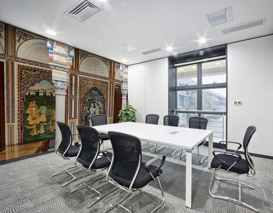 Decorated house walls in Mandawa Shekhawati region of Rajasthan Wall Printing