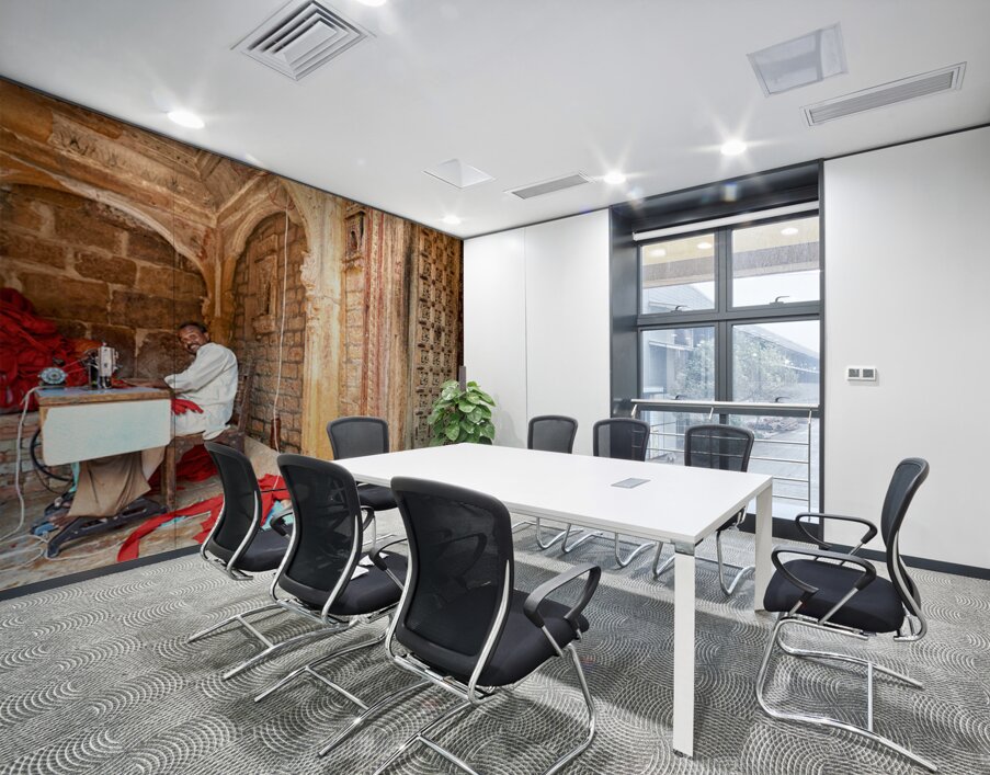 Traditional haveli house in Jaisalmer Rajasthan with tailor wor Wall Printing