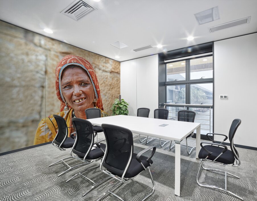 Portrait of a woman in Jaisalmer Rajasthan India Wall Printing