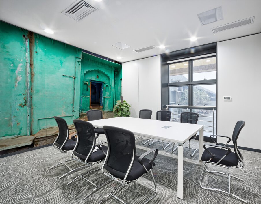 Decorated painted house in Bundi Rajasthan Wall Printing