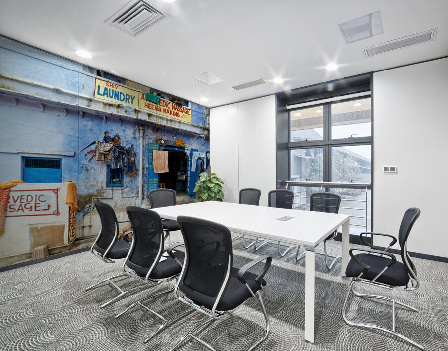 Bundi house showcasing local businesses and laundry Wall Printing