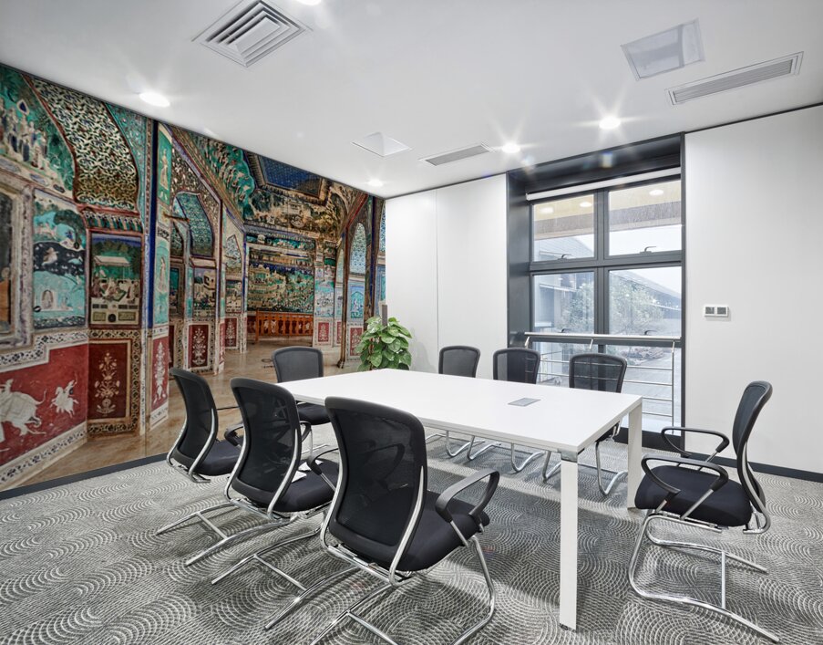 Decorative paintings inside Taragarh Fort in Bundi Rajasthan Wall Printing