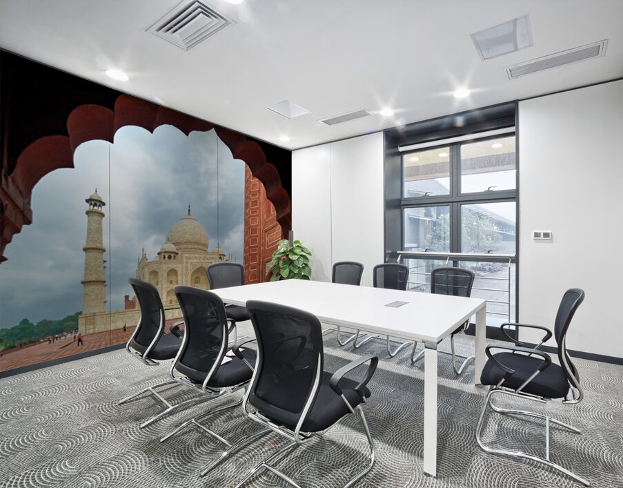 View of the Taj Mahal from an archway in Agra India Wall Printing