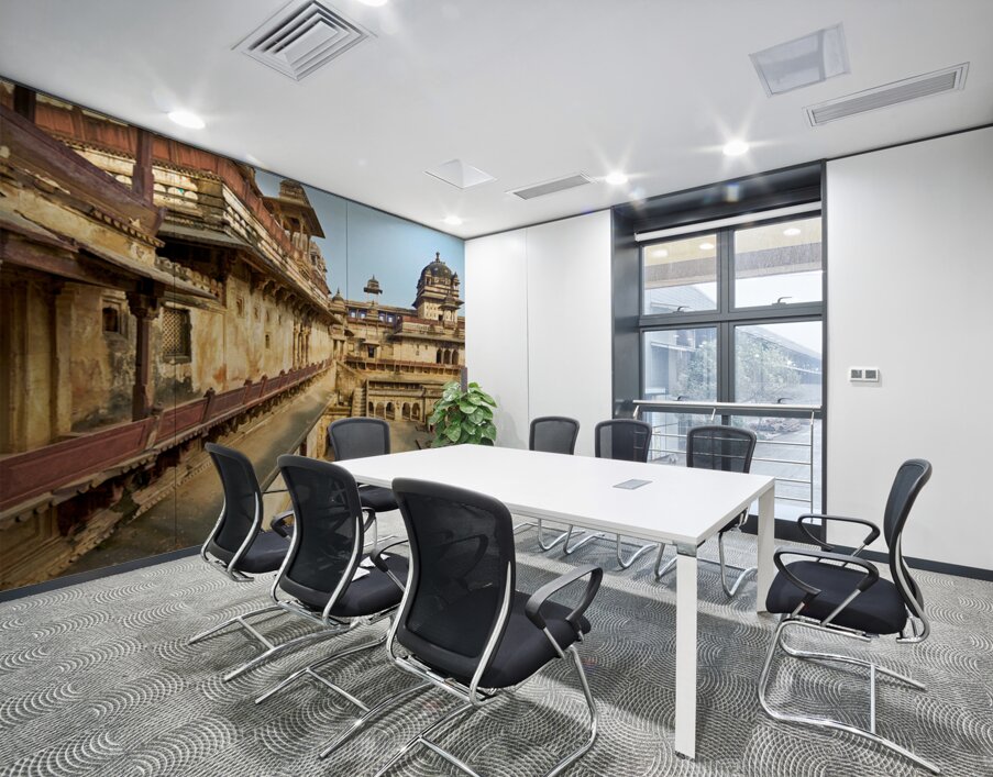 Exploring the fort complex in orchha madhya pradesh india Wall Printing