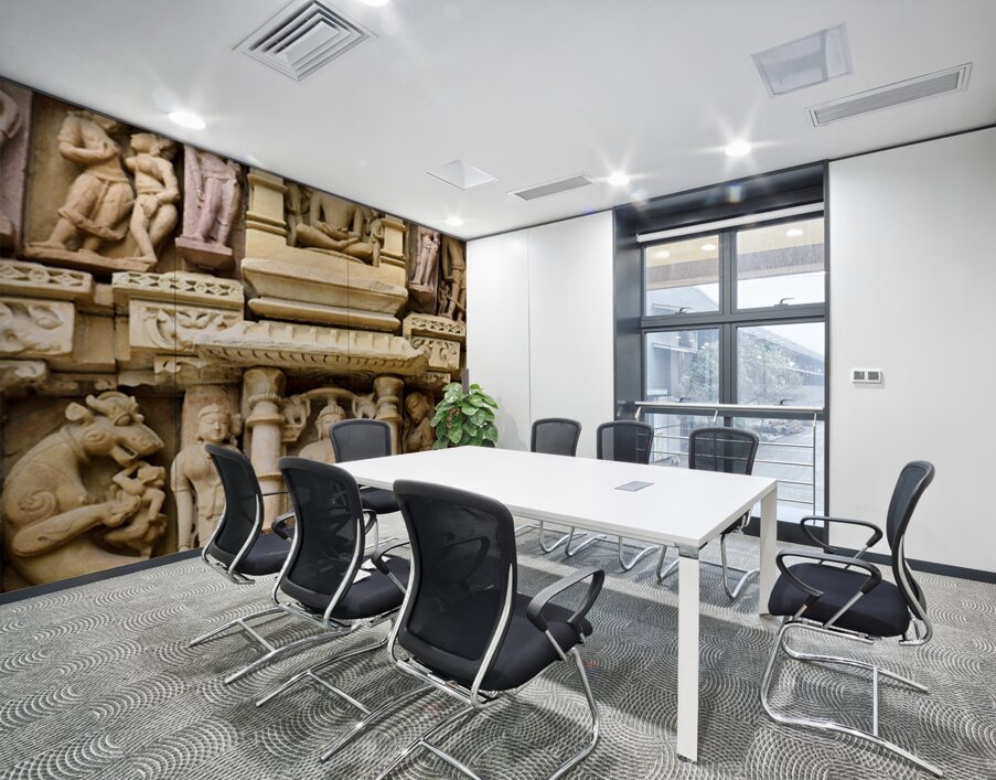 Exploring Hindu temples in Khajuraho Madhya Pradesh India Wall Printing