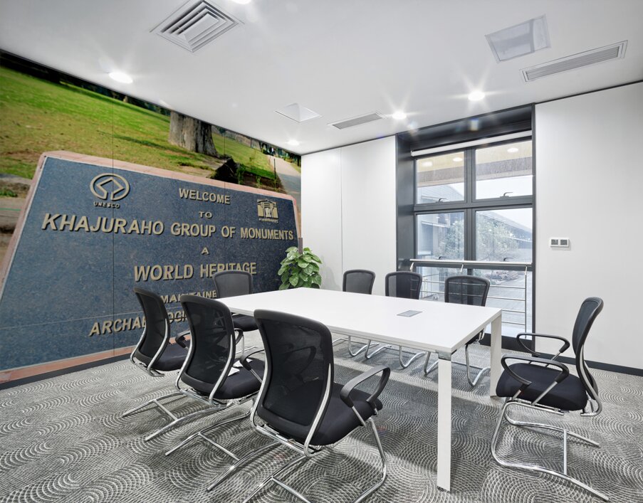 Welcome sign at Khajuraho Group of Monuments in Madhya Pradesh Wall Printing