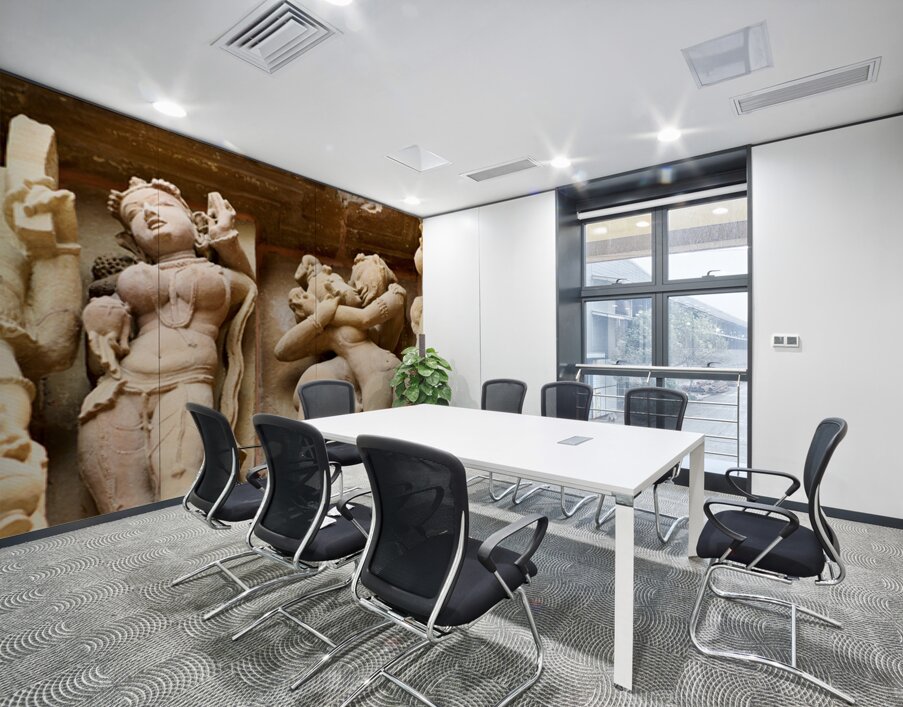 Exploring Hindu erotic art in Khajuraho temples in Madhya Prades Wall Printing