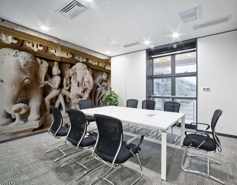 Hindu temples of Khajuraho in Madhya Pradesh showcase carvings Wall Printing