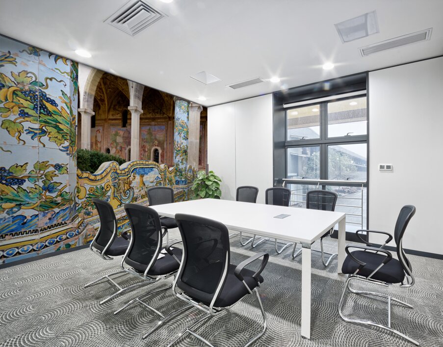 Cloister of the clarisses at santa chiara in naples campania ita Wall Printing