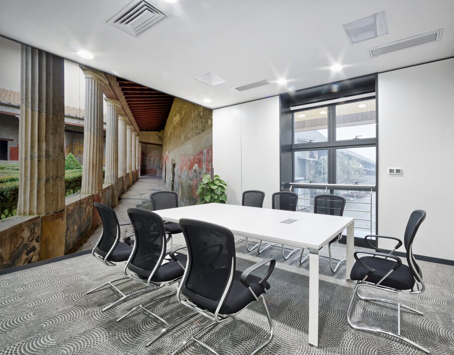 Exploration of ancient Roman architecture in Pompeii Naples Wall Printing