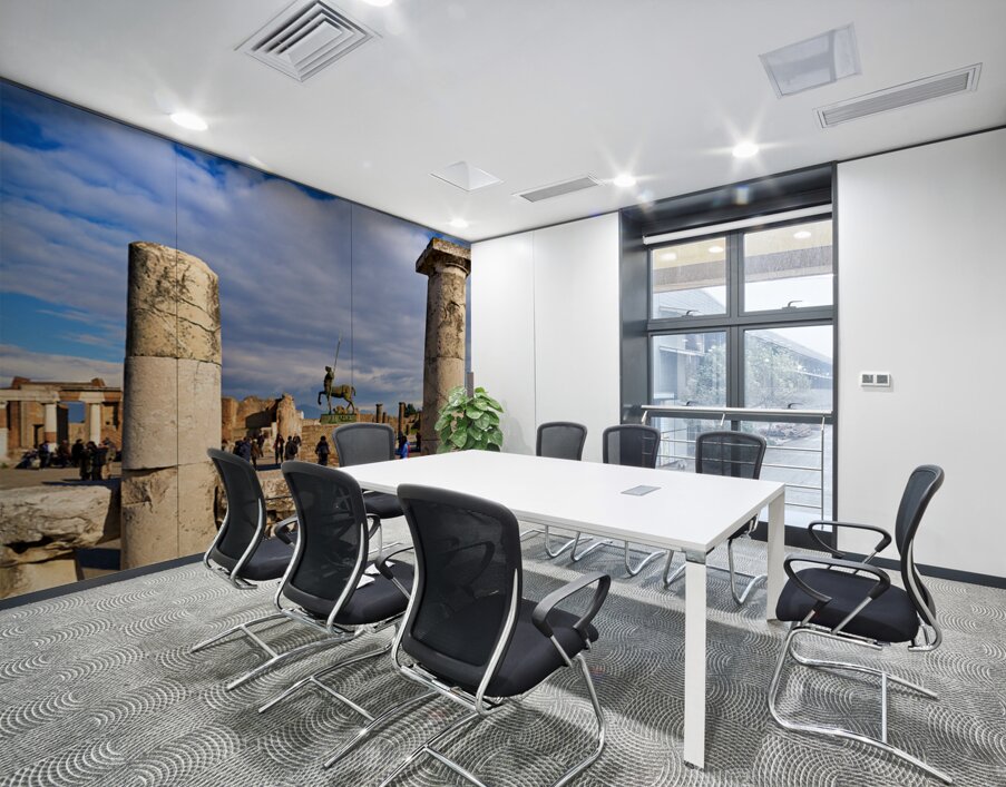 Visitors explore Pompeii ruins in Naples Campania Italy Wall Printing