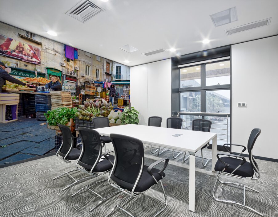 Greengrocer market scene in Pignasecca quarter Naples Italy Wall Printing