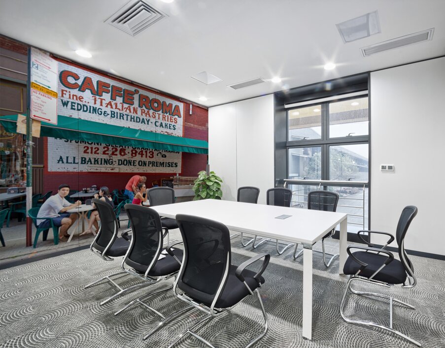 Visitors enjoy pastries at Caffe Roma in Little Italy New York Wall Printing