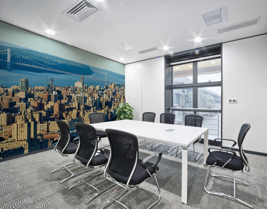 View of upper west side and george washington bridge in manhatta Wall Printing