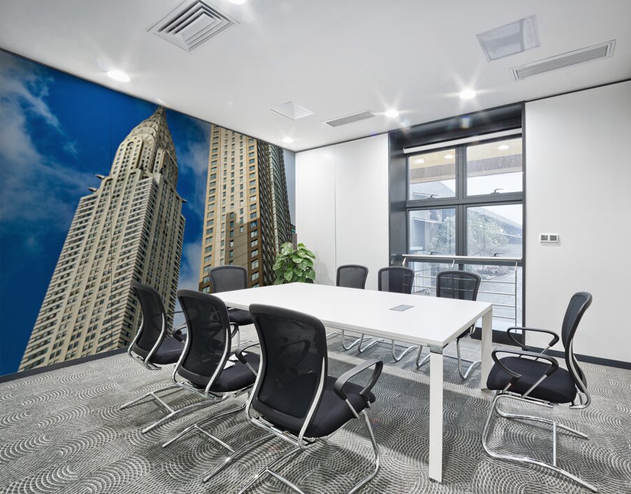 Chrysler Building stands tall among modern structures in Manhatt Wall Printing