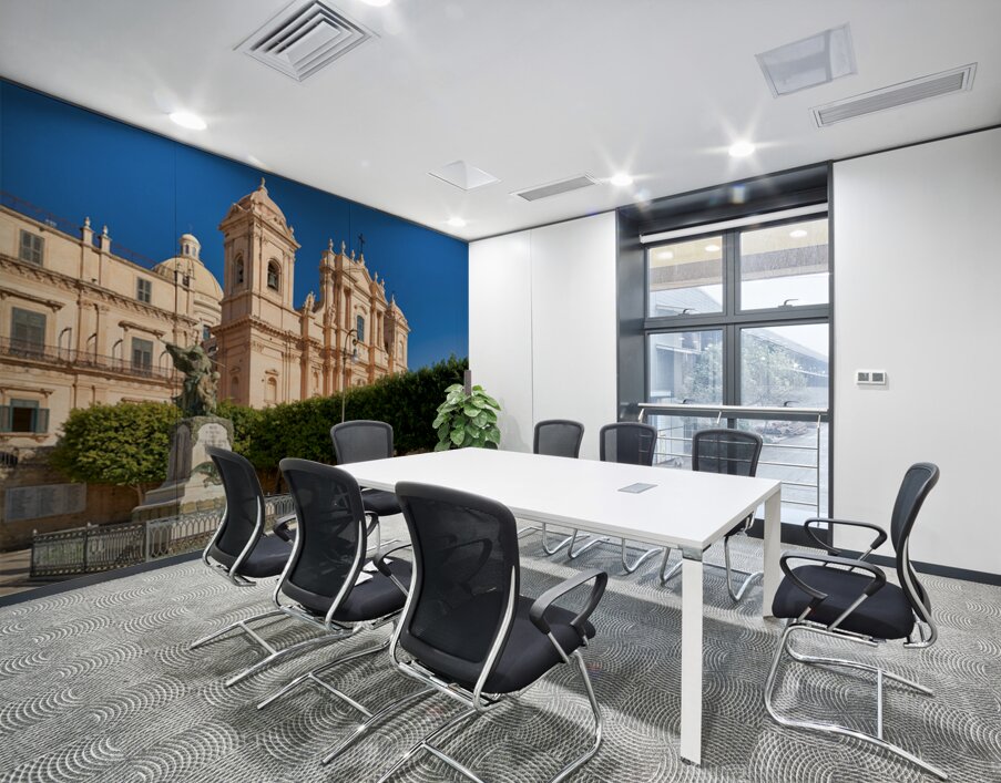 Noto Cathedral stands in the town square of Noto in Sicily Ital Wall Printing