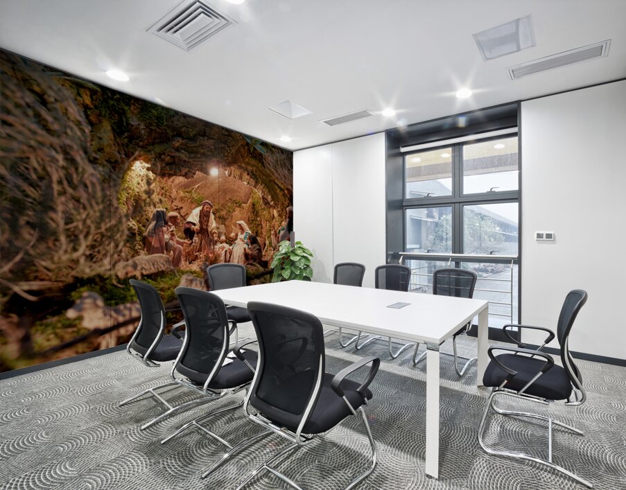 Christmas nativity scene in Caltagirone Sicily Italy Wall Printing