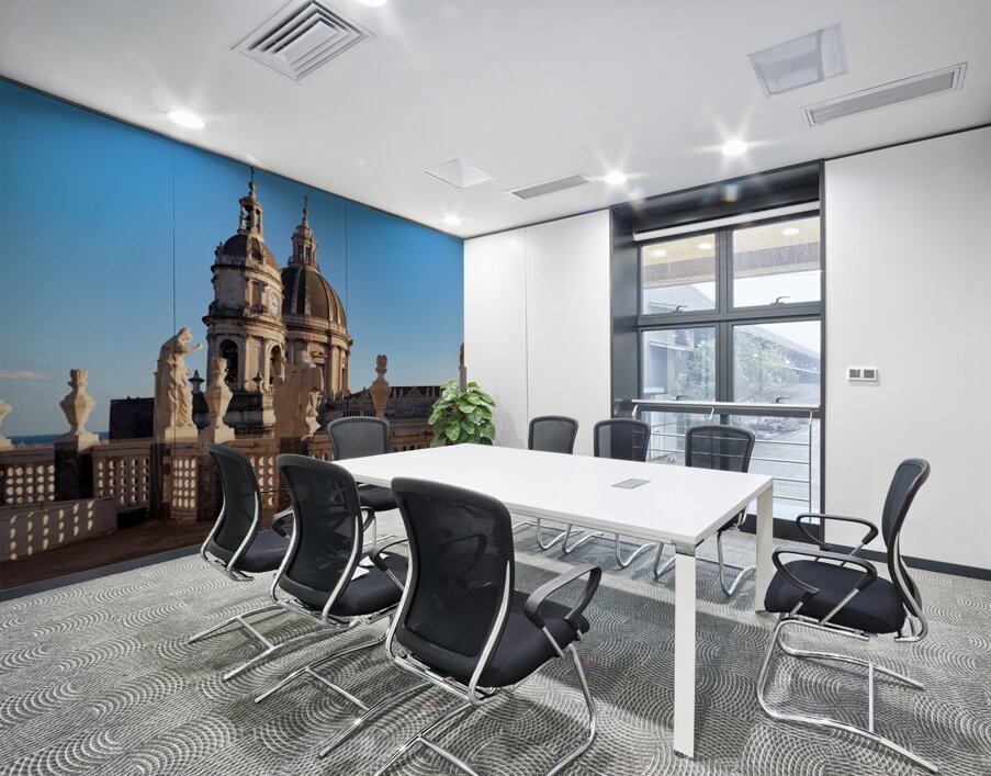 Visit to metropolitan cathedral of saint agatha in catania italy Wall Printing