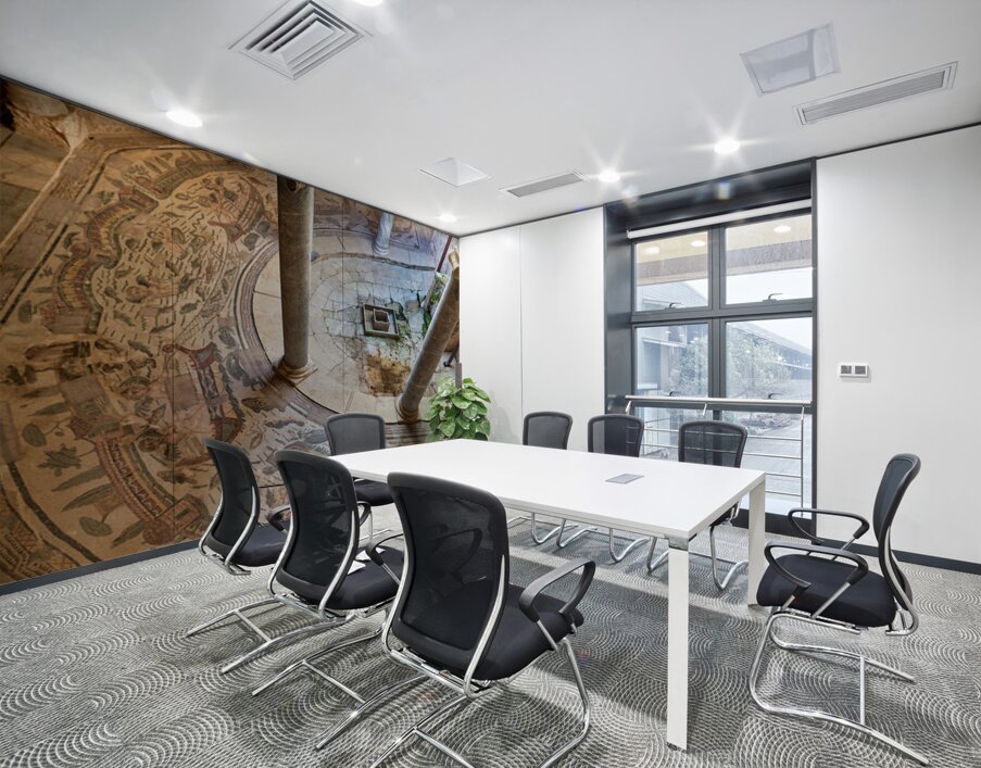 Exploring mosaics at Villa Romana del Casale in Sicily Wall Printing