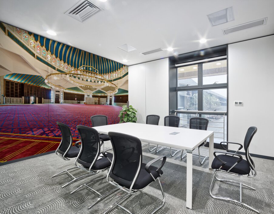 Visit to King Abdullah Mosque in Amman Jordan during prayer time Wall Printing