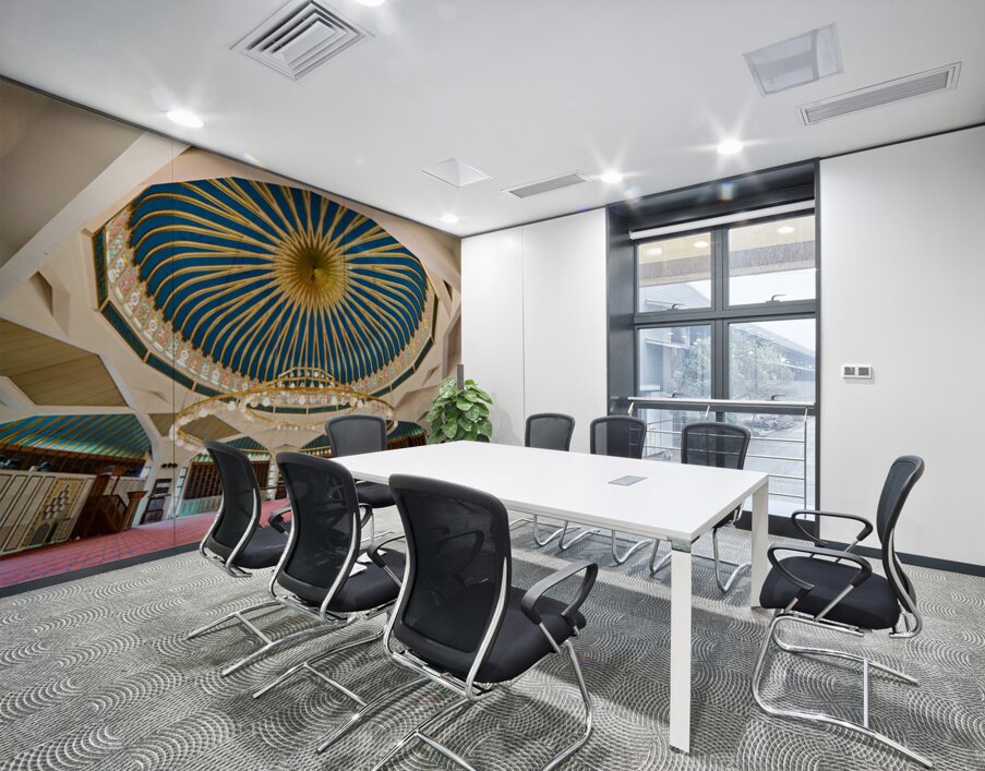 Visit to King Abdullah Mosque in Amman Jordan during daylight ho Wall Printing