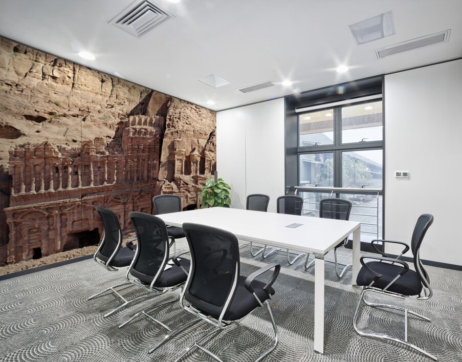 Royal Tombs at Petra in Jordan show ancient architecture and his Wall Printing