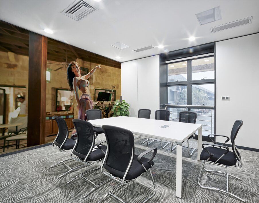 Belly dance performance in Jordan at night Wall Printing