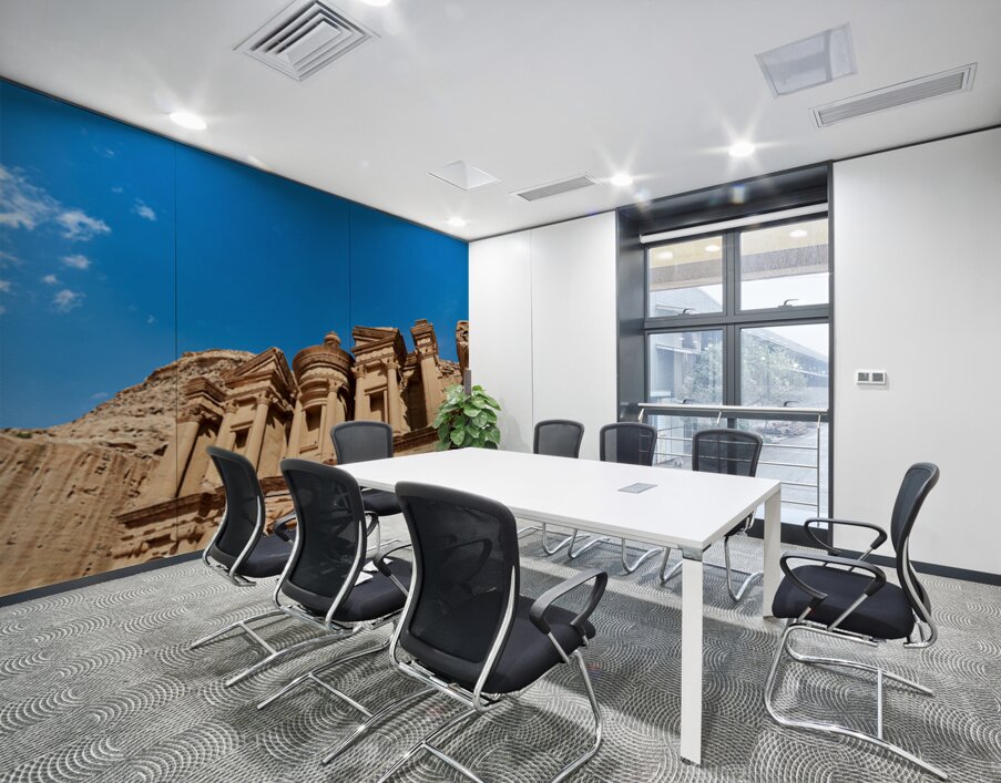 Exploring ad deir monastery at petra in jordan Wall Printing