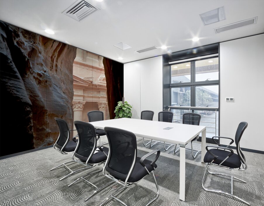 Exploring the al khazneh treasury in petra jordan Wall Printing