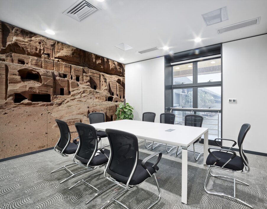 Exploring the royal tombs at Petra in Jordan Wall Printing