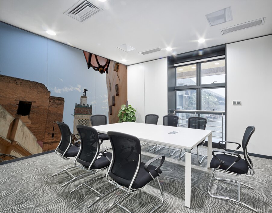 Narrow alleys in the Medina of Fez Morocco showcase daily life Wall Printing
