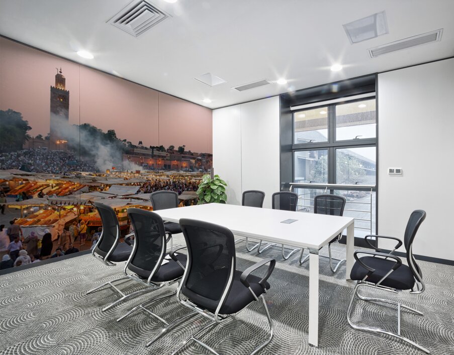 Sunset at Djema el Fna square in Marrakesh Morocco Wall Printing